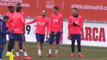 Morata y 'Profe Ortega' entrenan con el Atleti