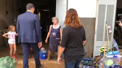 Download Video: Sánchez visita las zonas más afectadas por las lluvias torrenciales en Mallorca