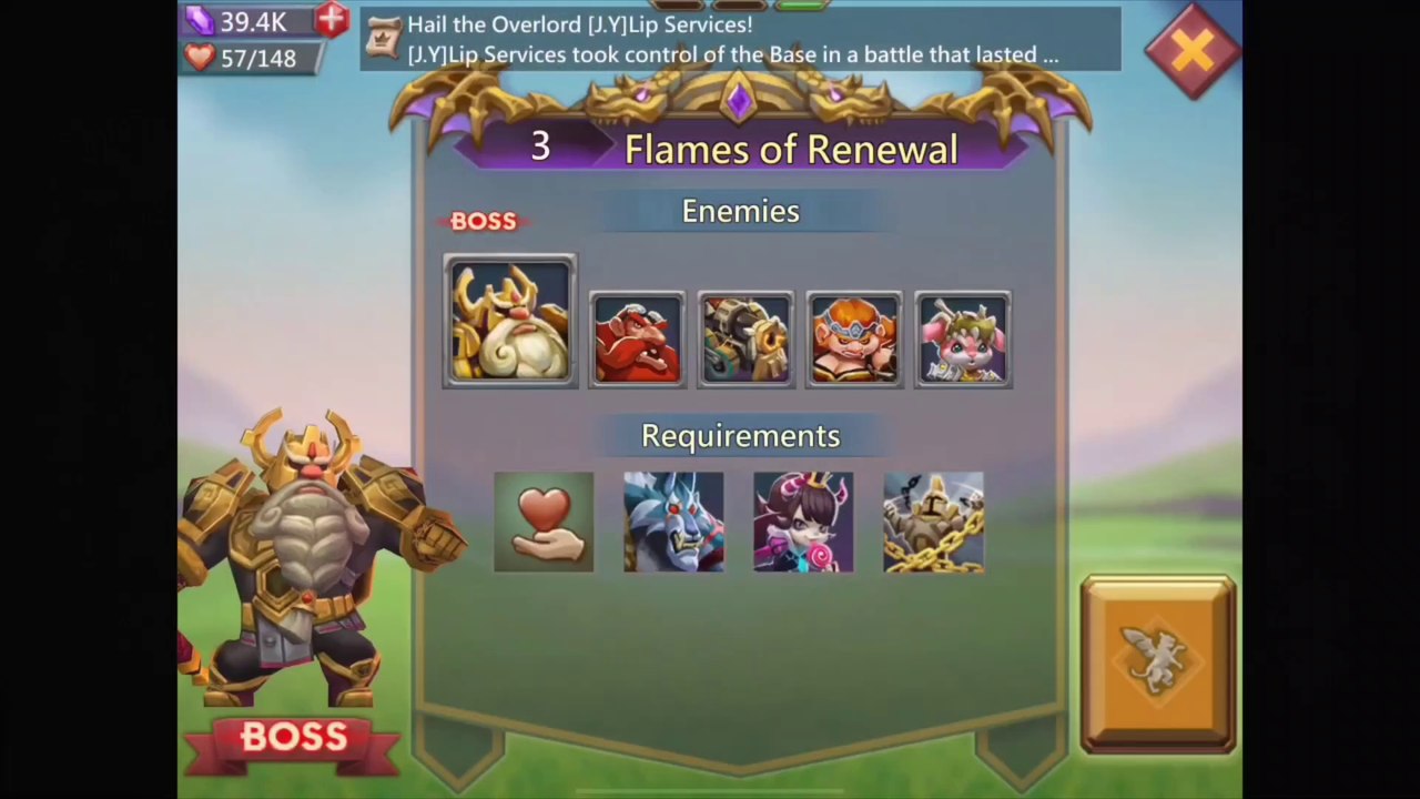 Lords Mobile - Bloodlust - Stage 3 - Flames of Renewal