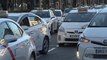 Los taxistas cortan la Castellana y Génova en protesta por la regulación de VTC