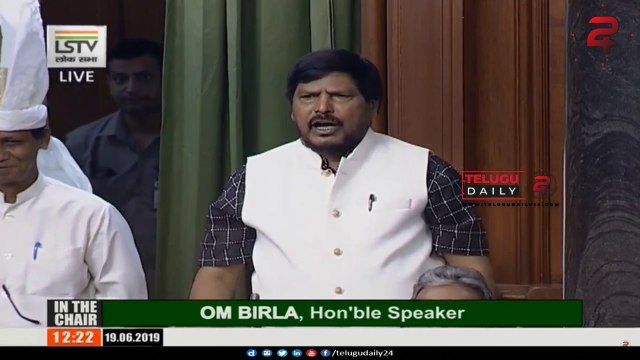 Must watch video. Ramdassathawale speech in Loksabha Parliament. All the MP's entertain to his comedy speech.
