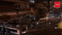 Un incendio en una nave industrial de Arganda del Rey (Madrid) obliga movilizar 10 dotaciones de bomberos