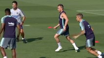 Samper y Rafinha se entrenan en solitario