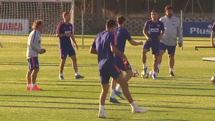 El Atlético madruga para arrancar su triple sesión de entrenamientos