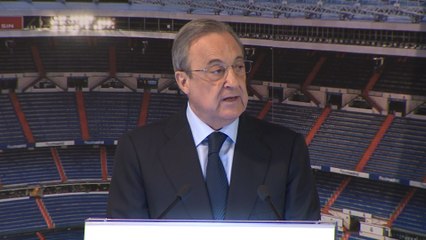 Florentino Pérez da la bienvenida a Odriozola