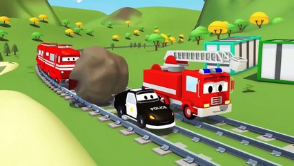 La Super Patrouille: camion de pompier et voiture de police, et le Train à Car City