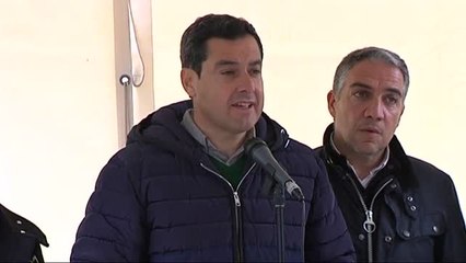 Juanma Moreno elogia el esfuerzo humano para llegar hasta Julen en condiciones muy adversas