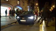 Protestas violentas de los taxistas