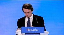 Aznar pide el voto para el PP, al que insta a 