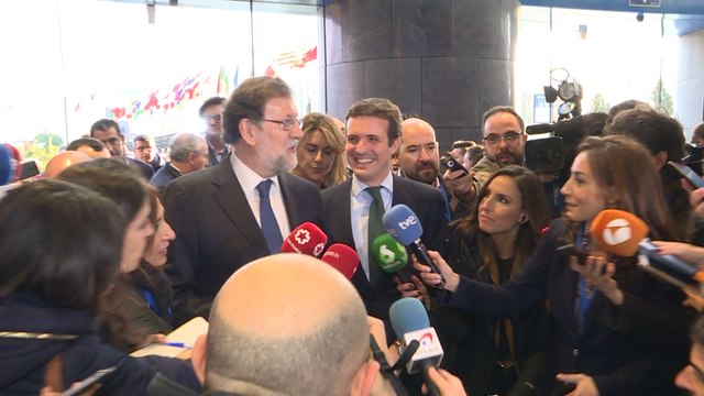 Casado y Rajoy llegan juntos a la Convención Nacional del PP