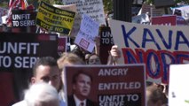 Manifestantes protestan en contra del juez Kavanaugh