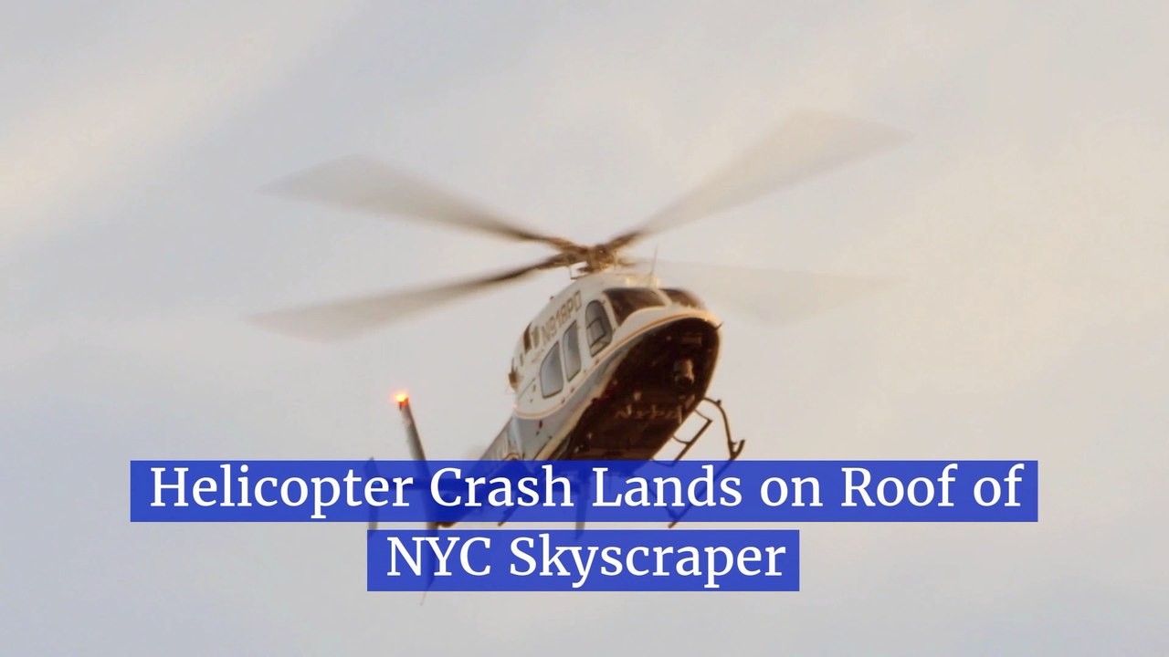 A Helicopter Crashes Onto NYC Skyscraper