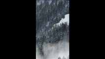 Impresionante avalancha en los montes suizos captada por un vídeoaficionado