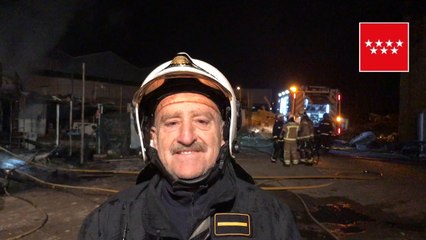 Un incendio afecta de forma severa a tres infraviviendas en Leganés