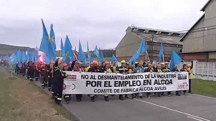 Marcha en Avilés contra el cierre de Alcoa