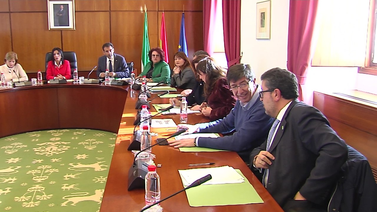 Junta de portavoces en el Parlamento andaluz