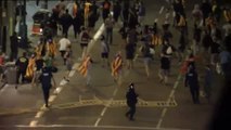 Enfrentamientos entre Mossos e independentistas en la vía Laietana de Barcelona