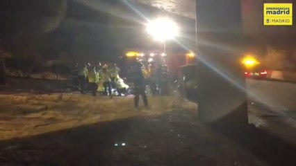 Un herido grave tras un accidente en la M-40 en Madrid