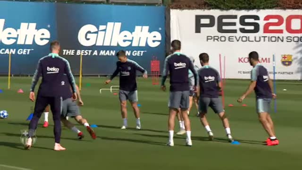 El Barça encara en el entrenamiento su próximo encuentro contra el Tottenham