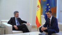 Reunión entre Pedro Sánchez y Carlos Lesmes