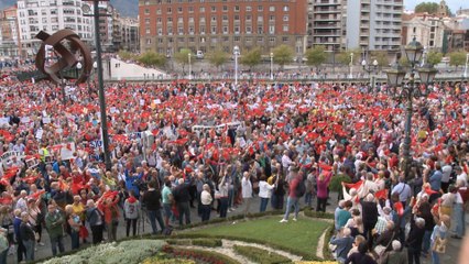 Manifestación de pensionistas en Bilbao