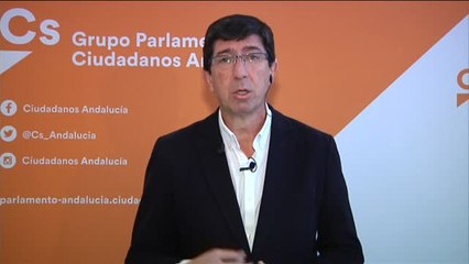 Juan Marín: "Ciudadanos ha cerrado un acuerdo de 90 medidas con el PP que no se van a mover"