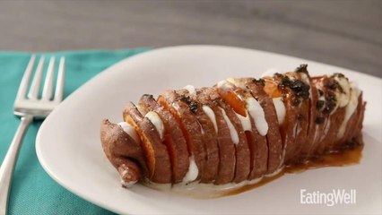 How to Make Hasselback Sweet Potatoes with Marshmallows