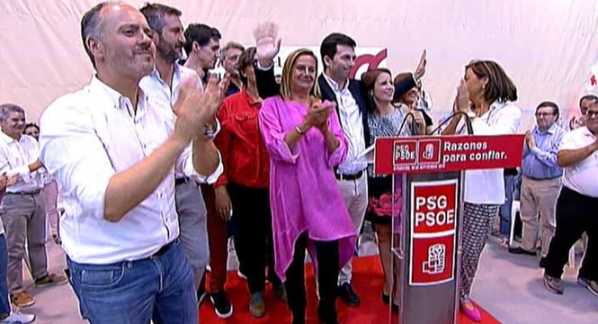 Adriana Lastra (PSOE) en la Fiesta de la Rosa