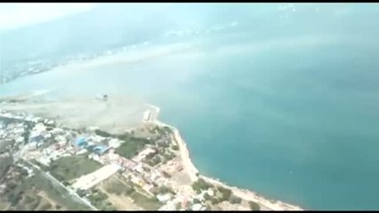 La catástrofe tras el tsunami en Indonesia a vista de pájaro