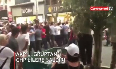 İmamoğlu'nun mitinginde AKP'li grup CHP'lilere saldırdı