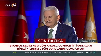 Binali Yıldırım 24 TV'de