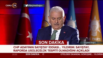 Binali Yıldırım 24 TV'de