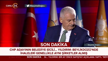 Binali Yıldırım 24 TV'de