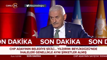 Binali Yıldırım 24 TV'de