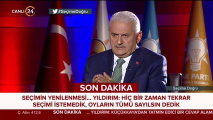 Binali Yıldırım 24 TV'de
