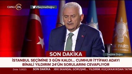 Binali Yıldırım 24 TV'de