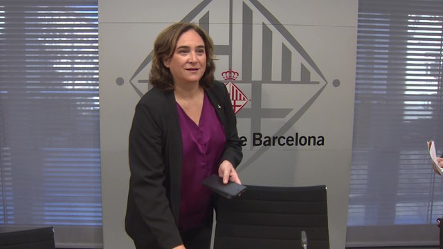 Ada Colau y Jaume Asens en rueda de prensa