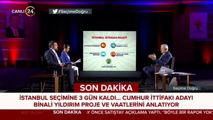 Binali Yıldırım 24 TV'de