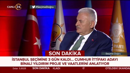 Binali Yıldırım 24 TV'de
