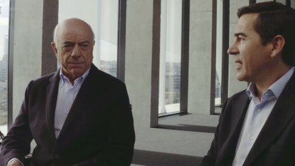 Francisco González junto a su sucesor, Carlos Torres