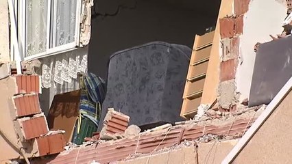 Susto en Orihuela al venirse abajo parte de la estructura de dos viviendas adosadas
