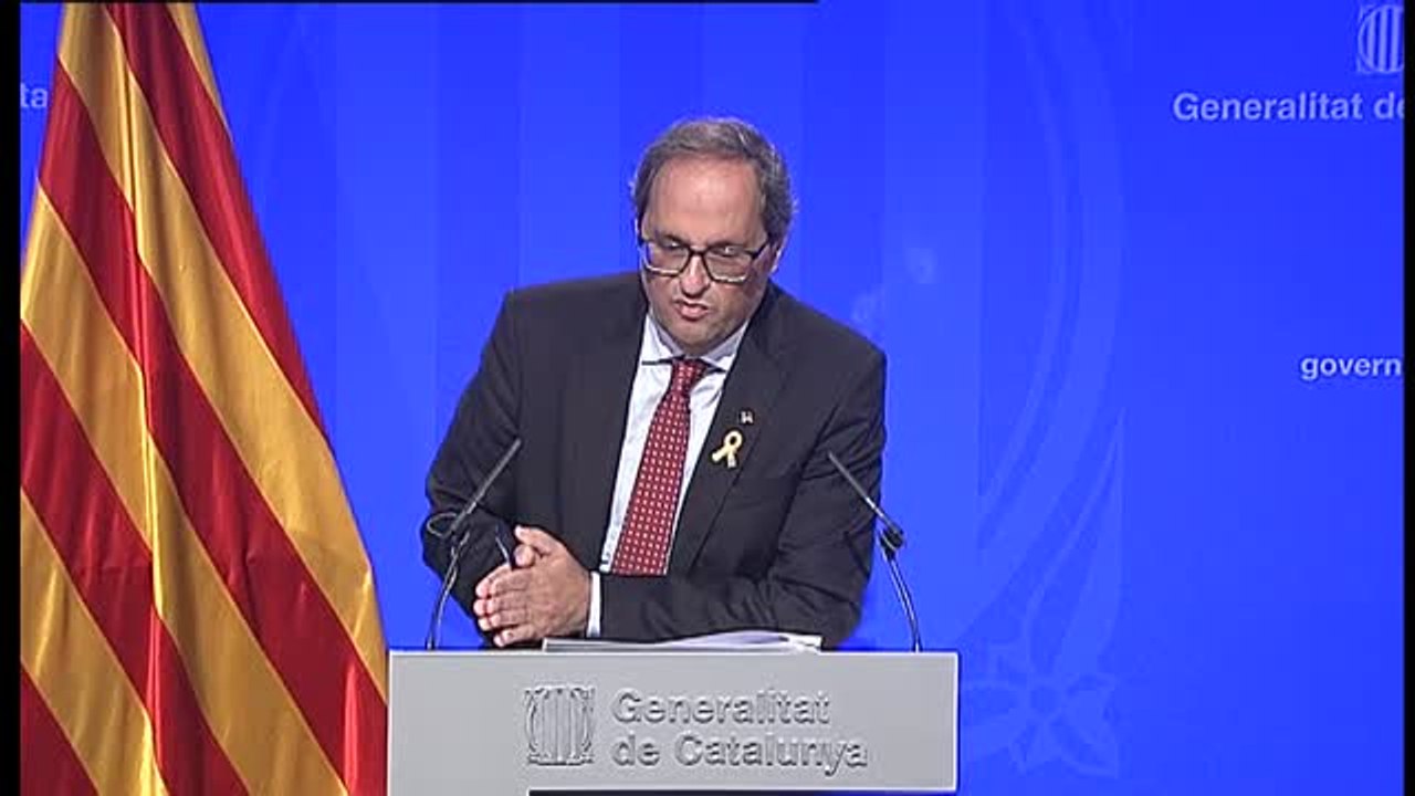 Torra: "Si no hay movimiento del Estado español, para nosotros es imposible votar unos Presupuestos Generales del Estado"