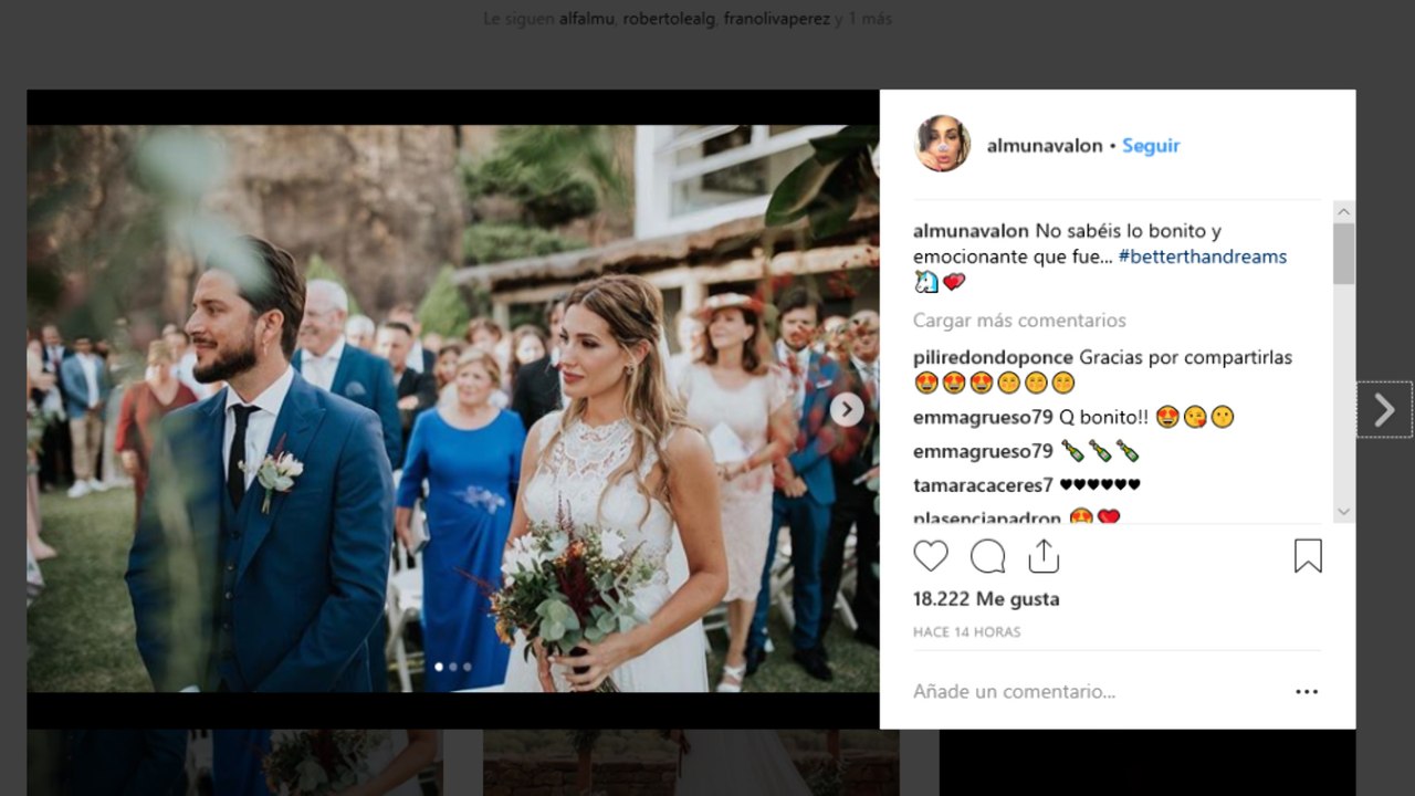 Almudena Navalón desvela cómo fue Carrasco vestido de novio
