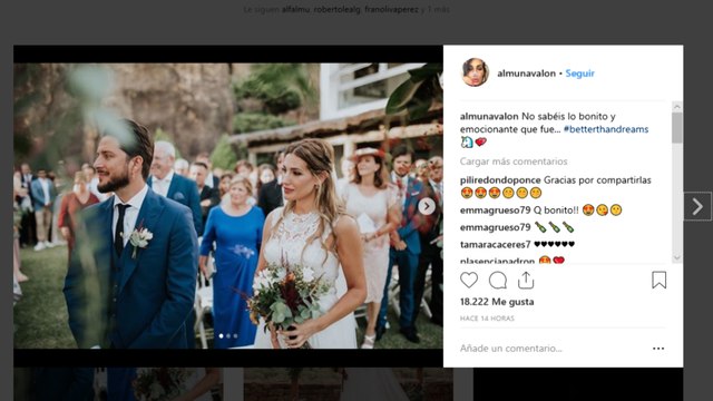 Almudena Navalón desvela cómo fue Carrasco vestido de novio