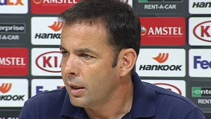 Javi Calleja, sobre el estreno en Europa League: "Este punto me sabe a poco"