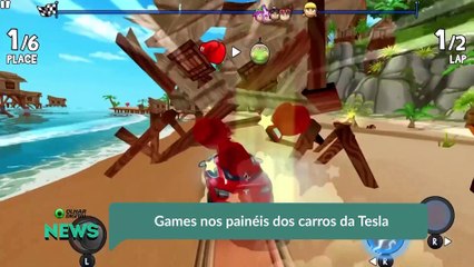 Games nos painéis dos carros da Tesla
