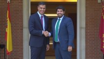 Pedro Sánchez se reúne con el presidente de Murcia
