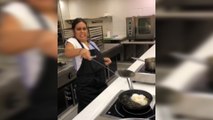 Cristina Pedroche se enfrenta a un huevo frito en 'Pedrochef'