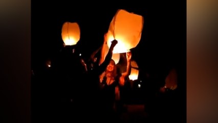 Almudena Navalón y Carrasco piden un deseo tras su boda