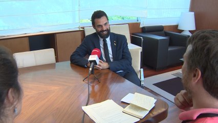 Entrevista al presidente del Parlament, Roger Torrent